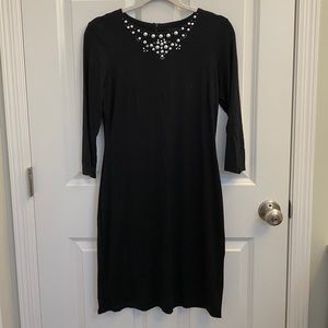 S Upscale Studded neckline dress by Karen Kane